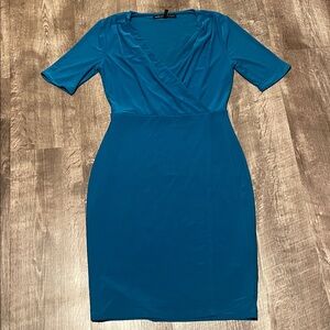 White House Black Market Teal Midi Dress